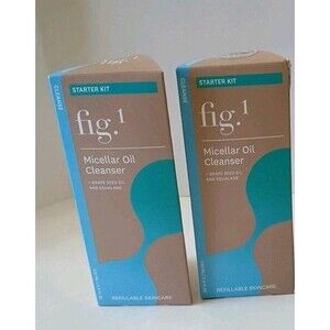 (2)Fig.1 Micellar Oil Cleanser Starter Kit 100 mL 3.4 fl oz NEW Sealed  Lot Of 2